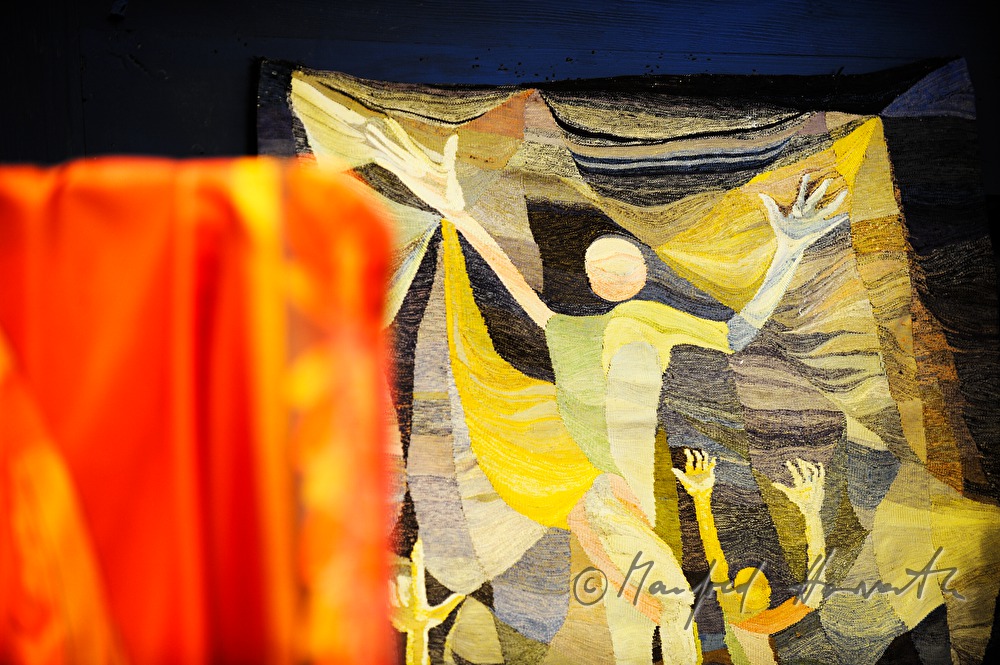 Textilkunstwerke von Vesna in ihrem Atelier