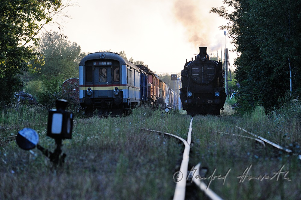 Dampflokomotive kkStB 190.13 vor dem Eisenbahnmuseum Strasshof