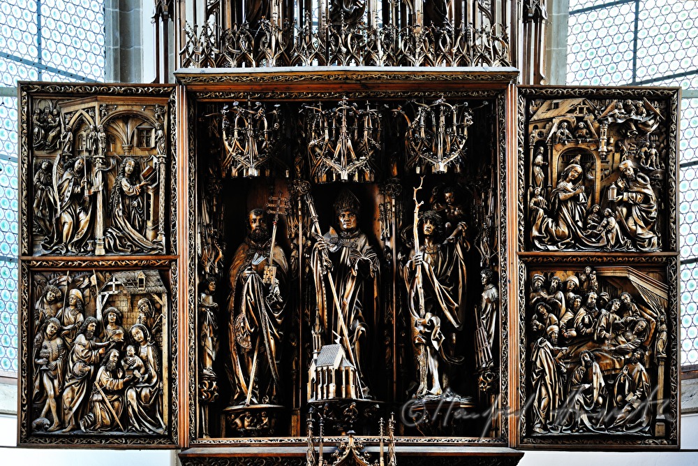 gotischer Flügelaltar in der Kirche von Kefermarkt