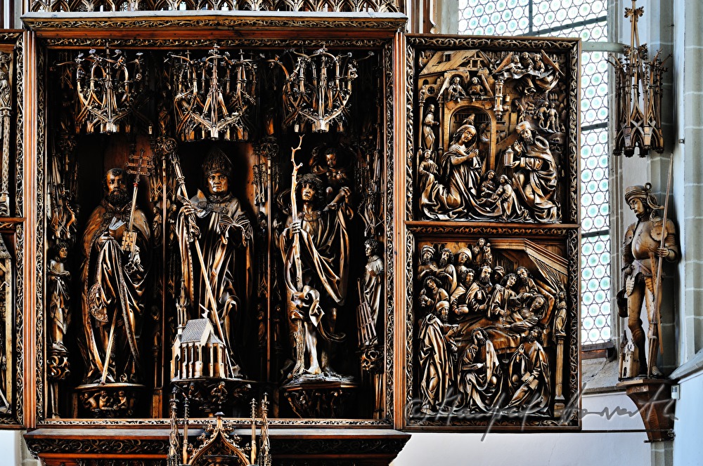 gotischer Flügelaltar in der Kirche von Kefermarkt