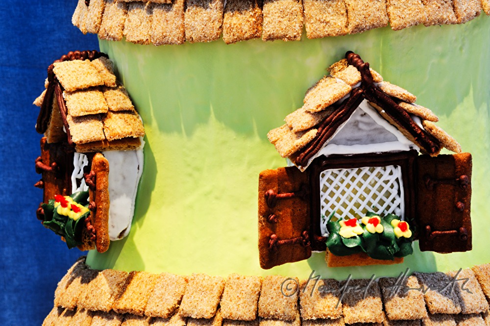 Detail eines Fensters bei Lebkuchenhaus-Ausstellung
