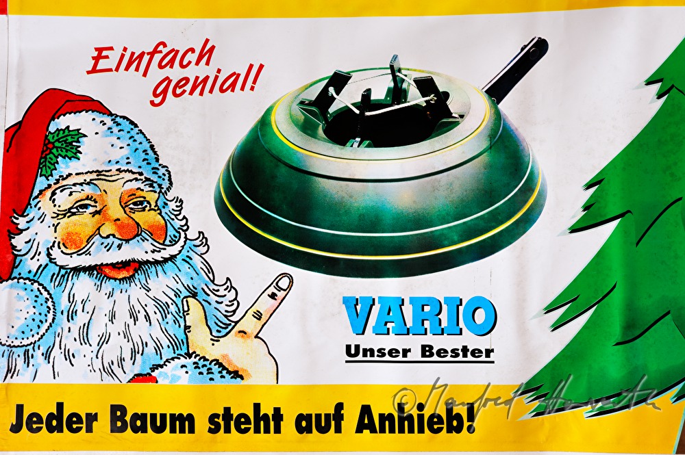 Christbaumhof Raith: Werbung für Christbaumhalterung