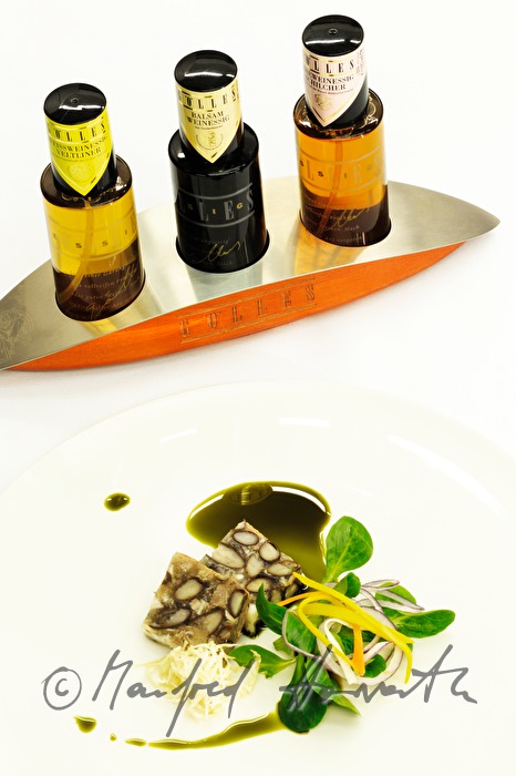 Bohnensulz mit Kürbiskernöl und Gölles-Essig