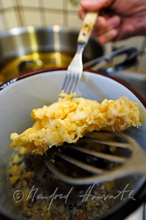 Frittieren von Kirtagsflecken