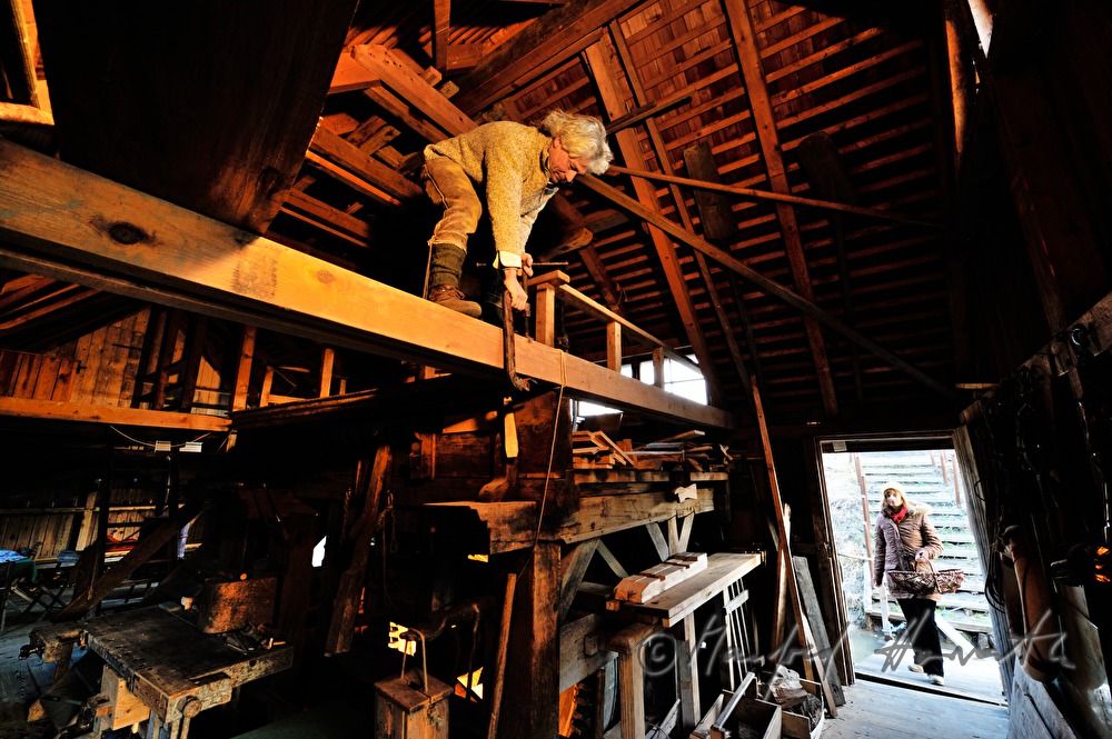 Schiffsmüllner im Dachgeschoss der Schiffmühle