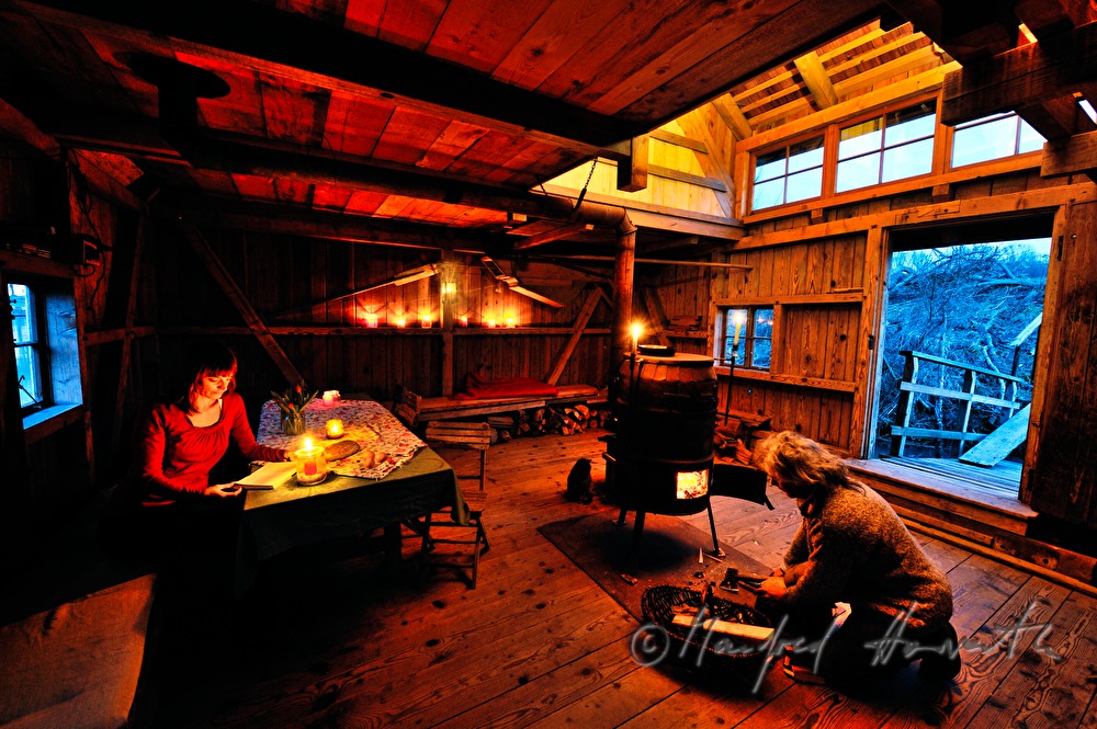 Feuer machen auf der Schiffmühle