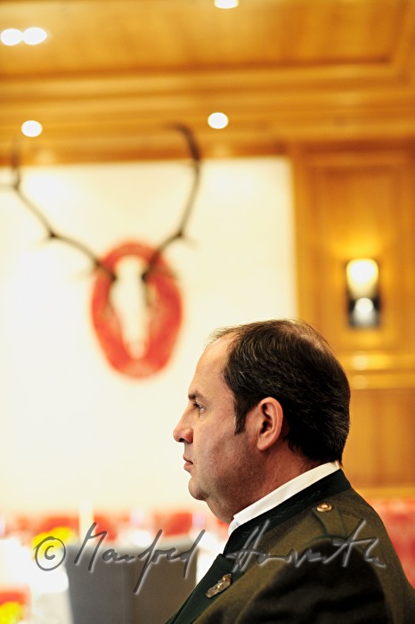 Landesjägermeister Josef Pröll im Gasthaus Kalteis