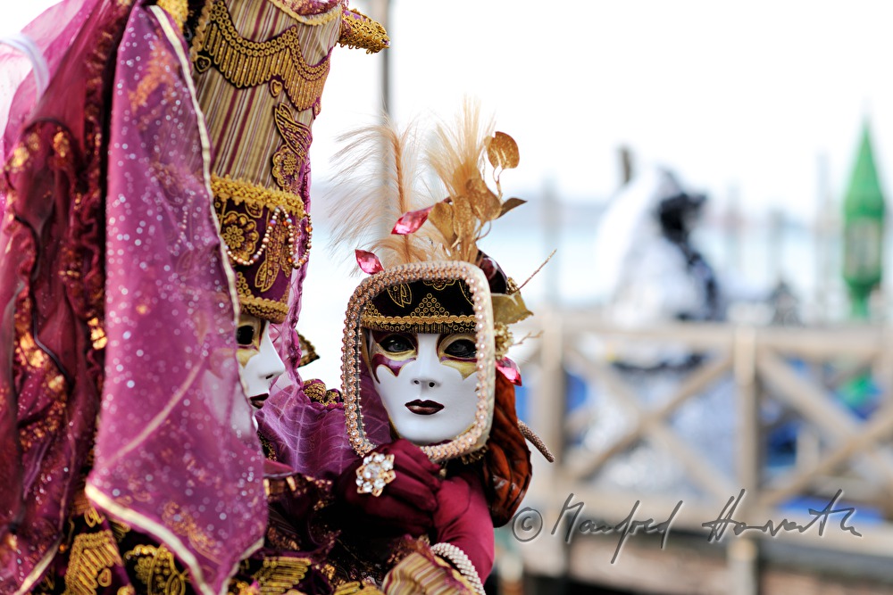 maskierte Frau beim Karneval