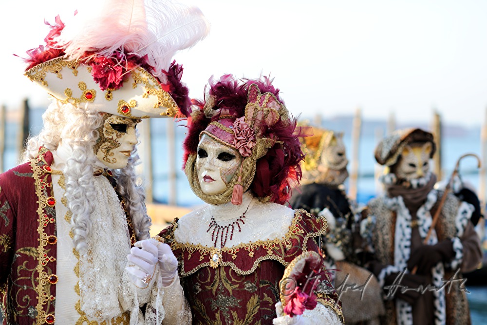 maskiertes Paar beim Karneval