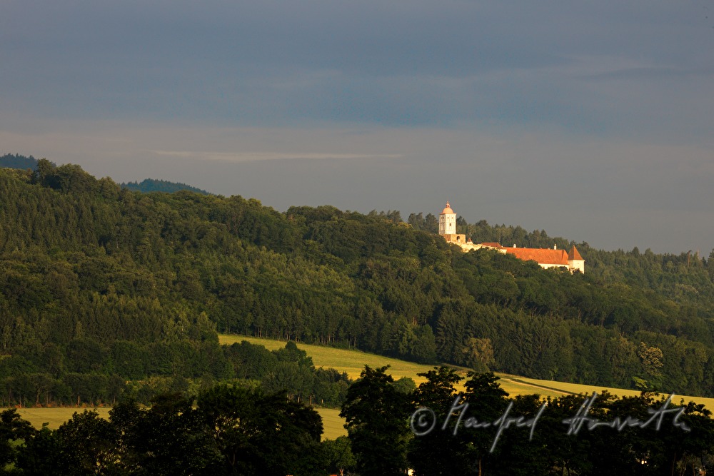 Blick über die Felder von Melk