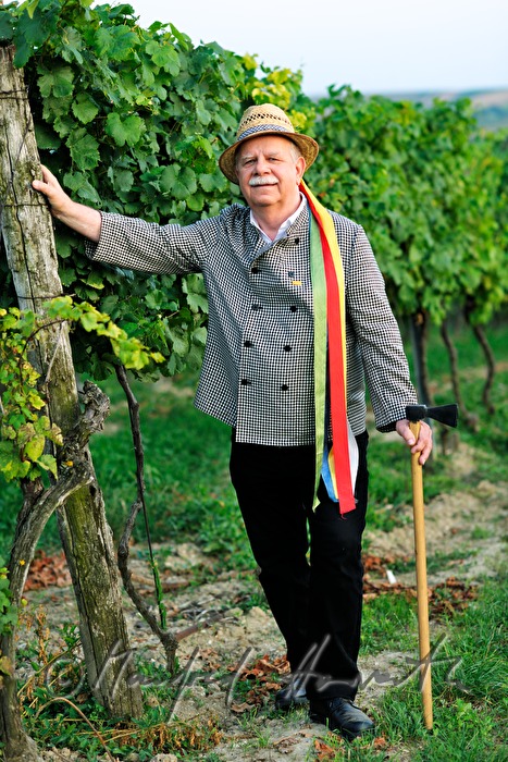 Kellergasenführer in typischer Tracht