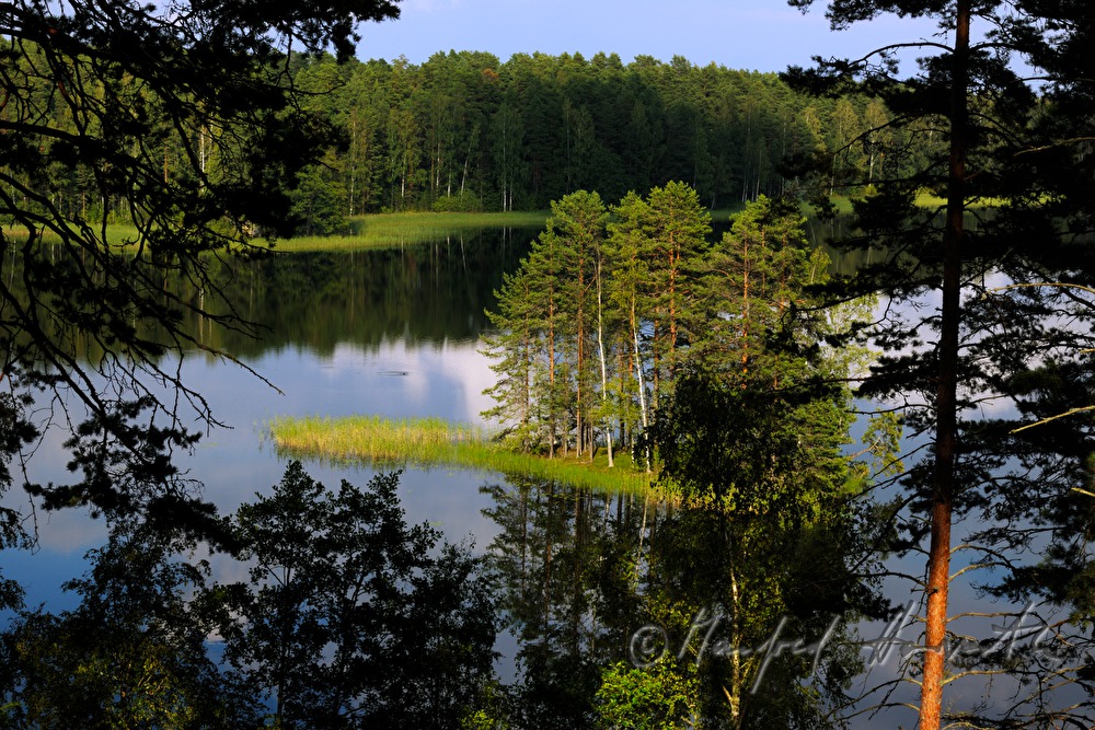kleine Insel im See Pihlajavesi