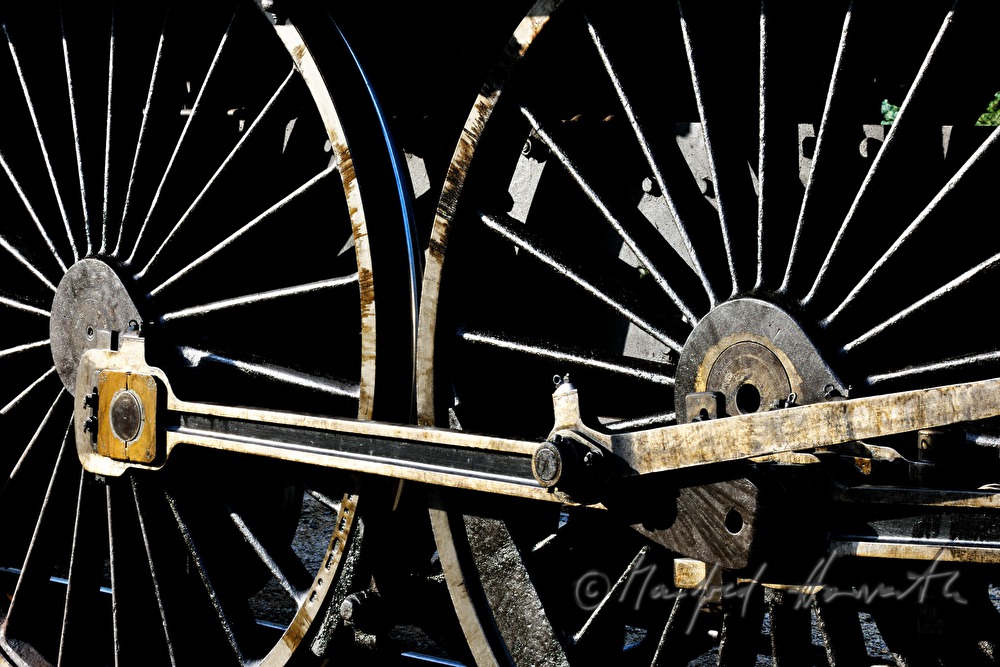 Detail einer Damlokomotive kkStB 190.13 aus dem Jahr 1912
