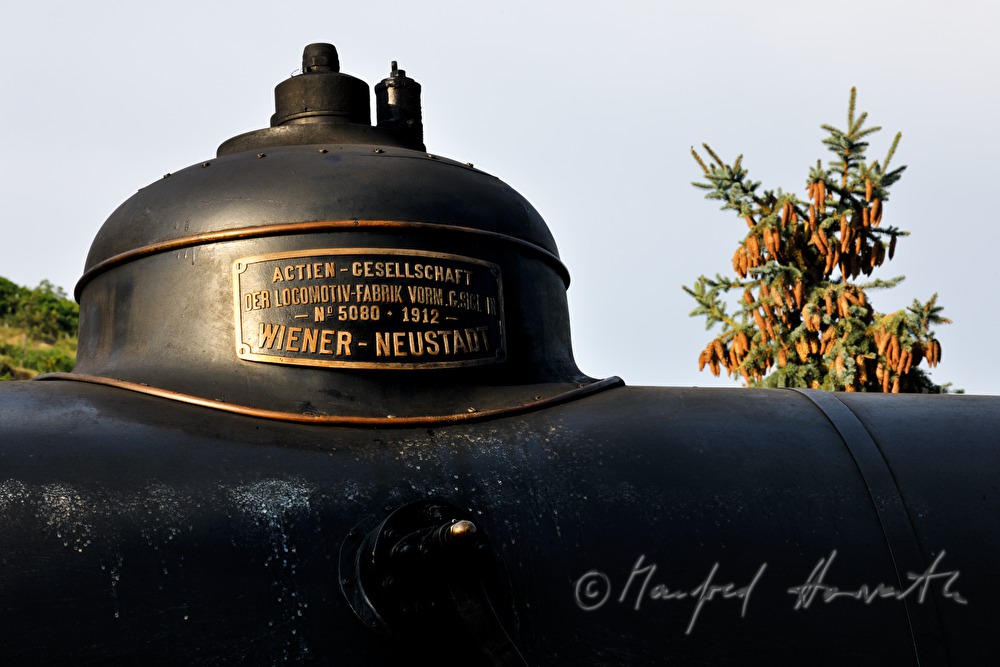 Detail einer Damlokomotive kkStB 190.13 aus dem Jahr 1912