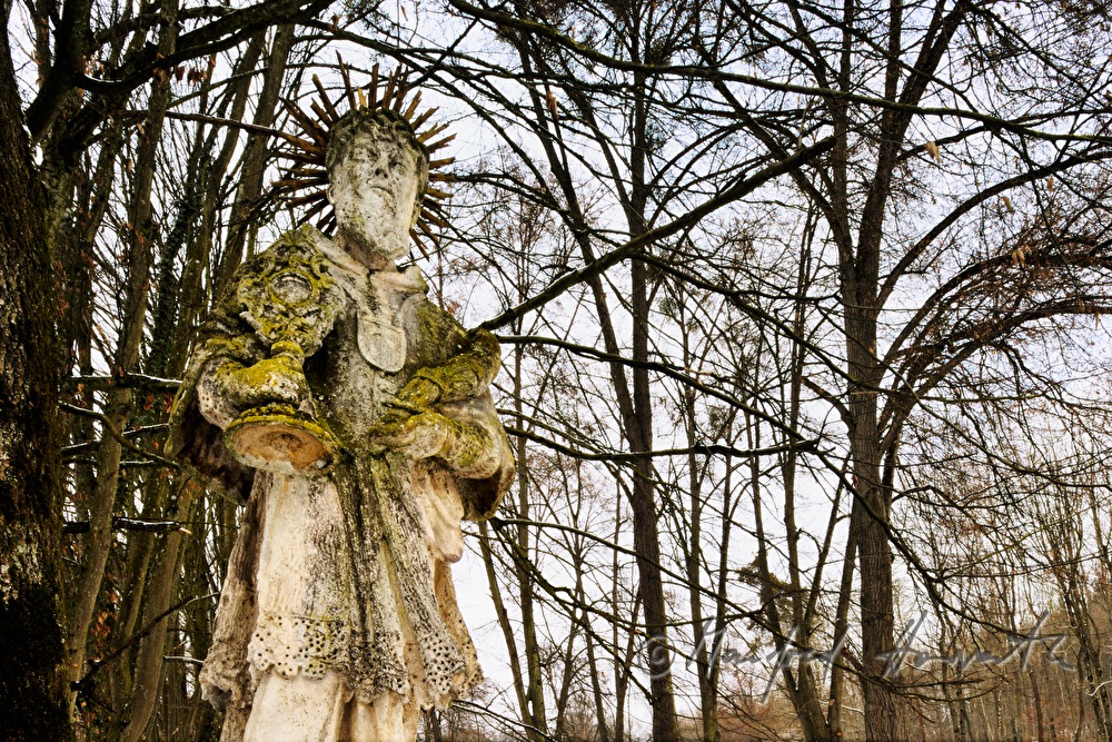 Statue des Heiligen Nepumuk beim Schloss Schwertberg