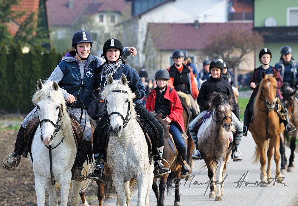 Reiter bei der Pferdewallfahrt (Georgiritt)