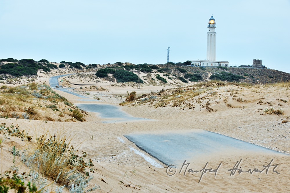 Leuchtturm von Barbate und wandernde Sanddüne