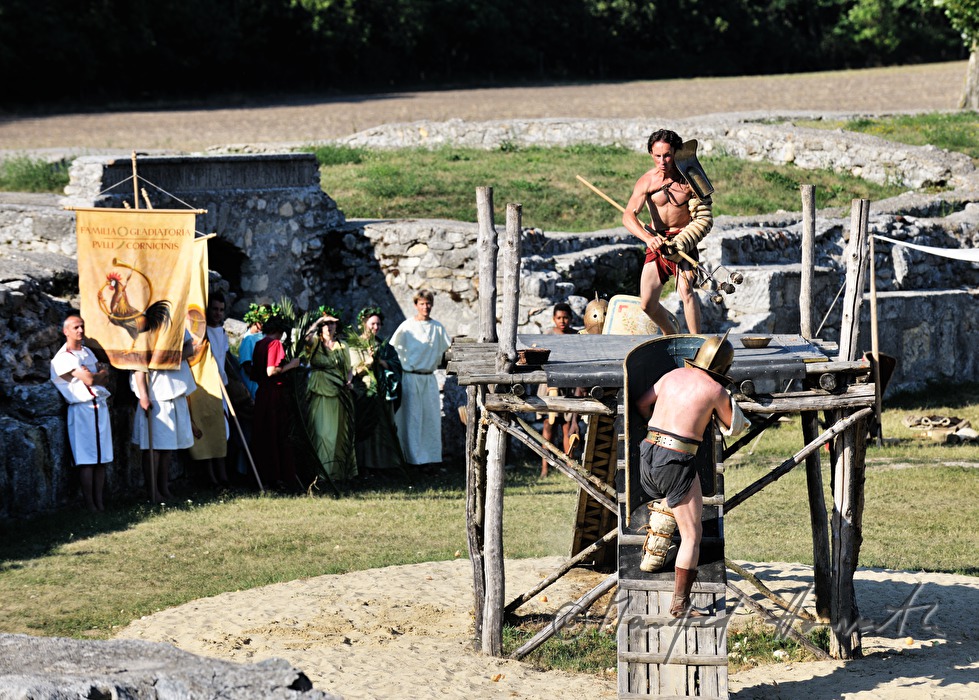 Gladiatorenkampf im Amphitheater