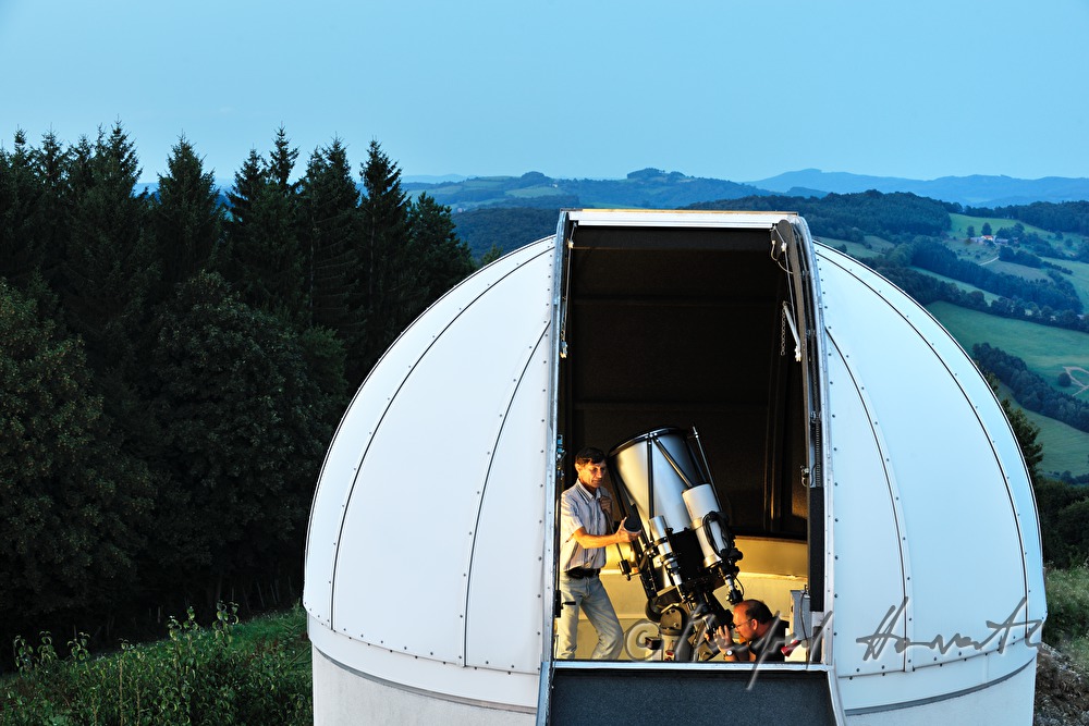 Astronomen bei der Arbeit am Teleskop