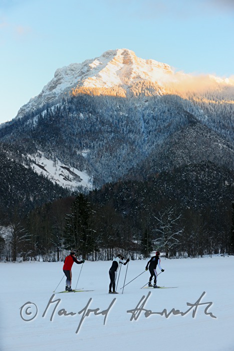 Langläufer auf der Loipe