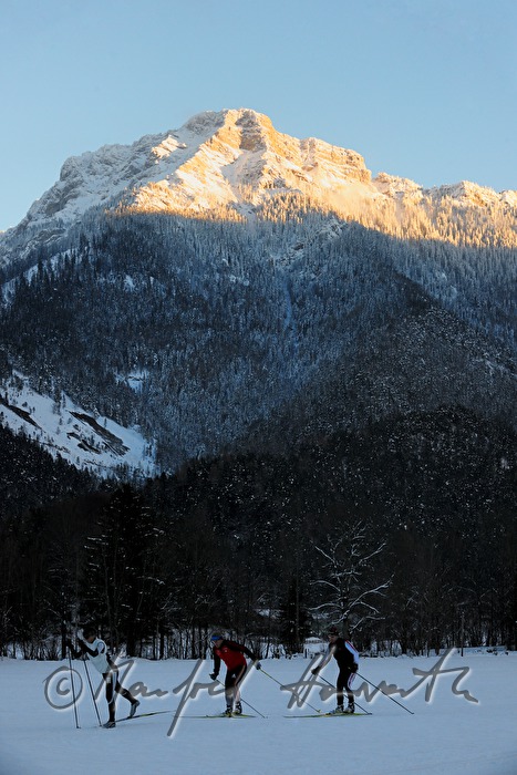 Langläufer auf der Loipe