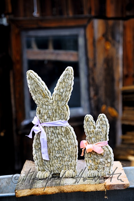 Osterhasen aus Palmkätzchen von Christine Reiner