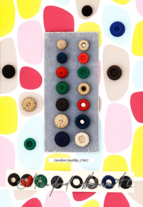 Produktpalette von 1967 in der Zwirnknopf-Fabrik Slesinger