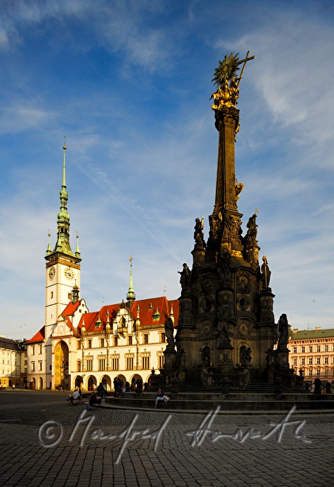 Pestsäule der heiligen Dreifaltigkeit und Rathaus