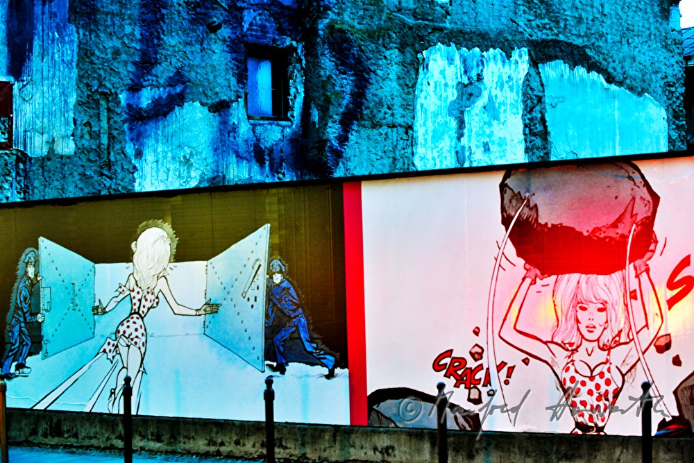 Strassenkunst (Comic-Szene( und Abrisshaus
