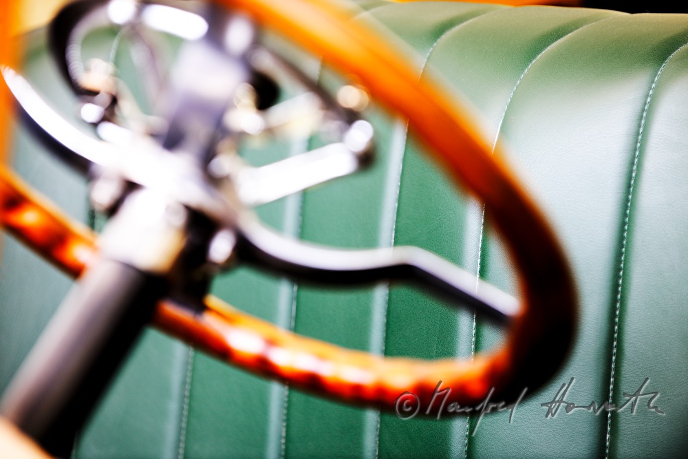 Lederbezug eines Packard Oldtimers