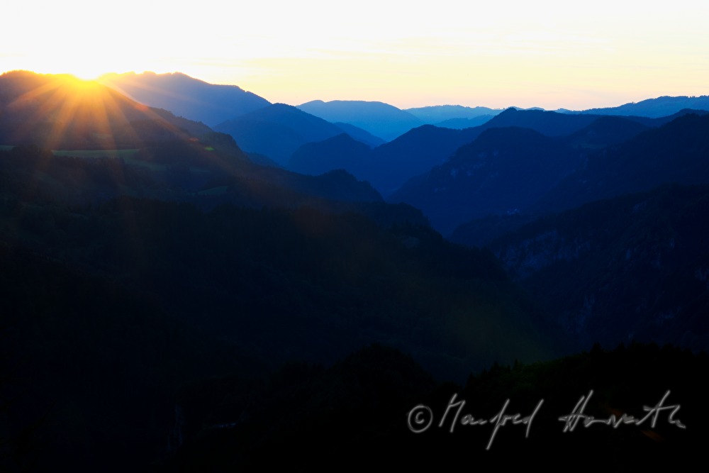 Blick vom Alpenhotel Gösing Richtung Westen