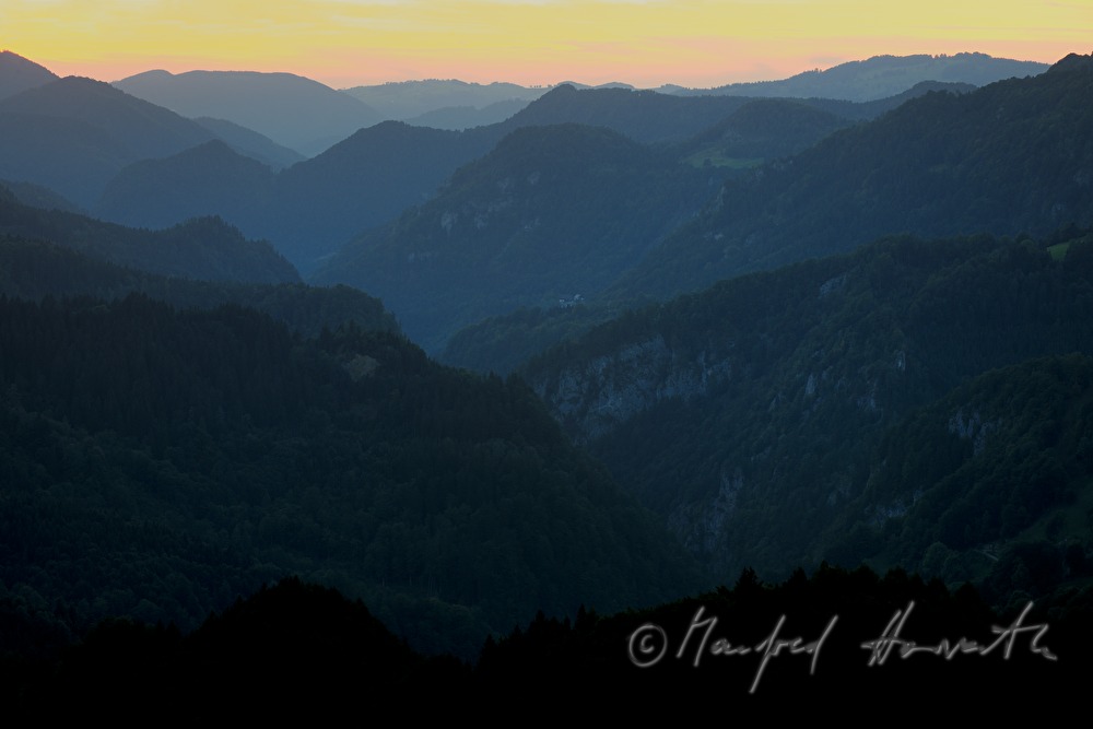 Blick vom Alpenhotel Gösing Richtung Westen
