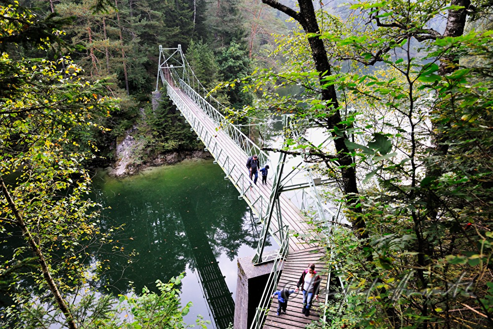 Hängebrücke über den Erlaufstausee