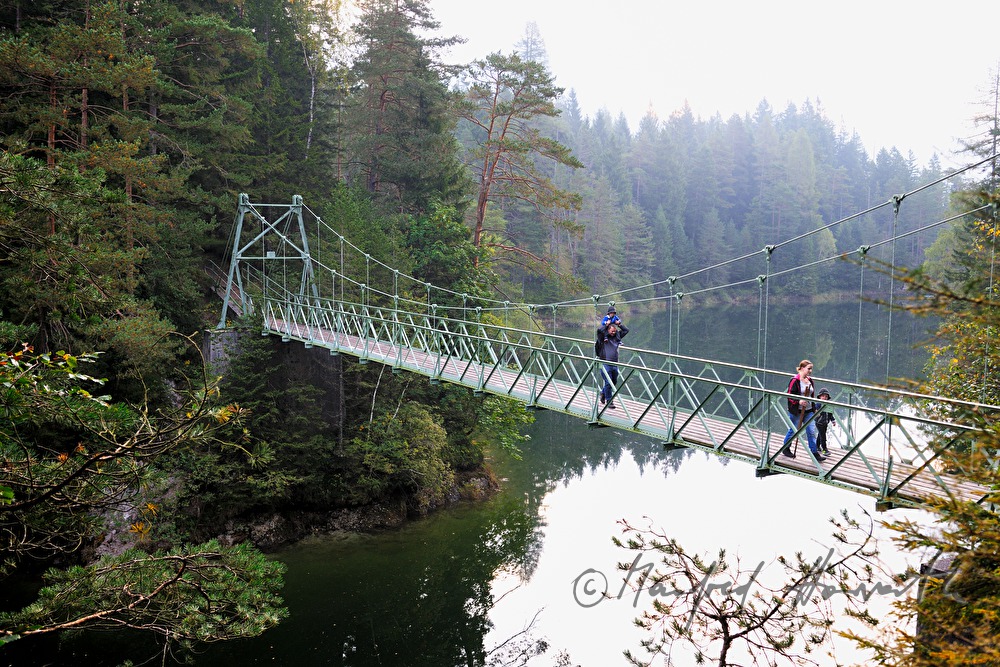 Hängebrücke über den Erlaufstausee