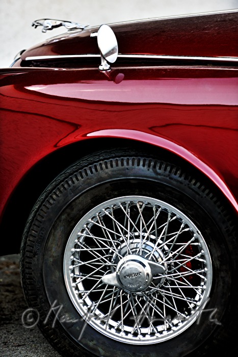 Speichen-Räder eines Jaguar MK2