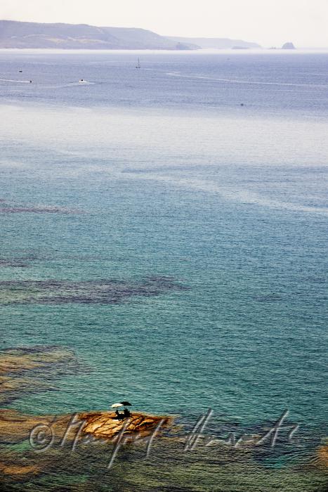 Picknick auf einer winzigen Insel bei Torre Argentina