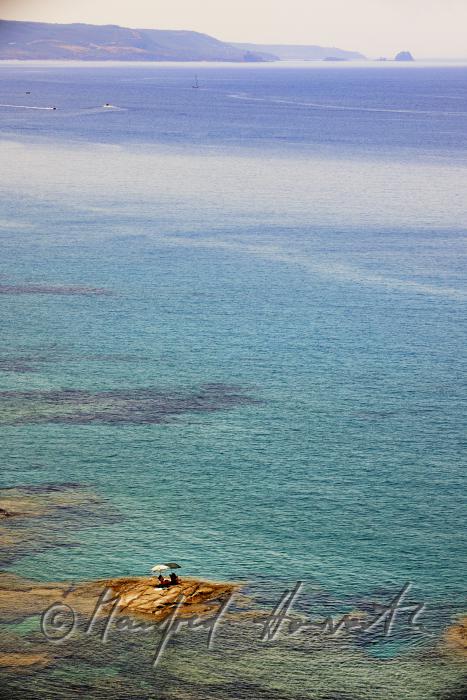 Picknick auf einer winzigen Insel bei Torre Argentina