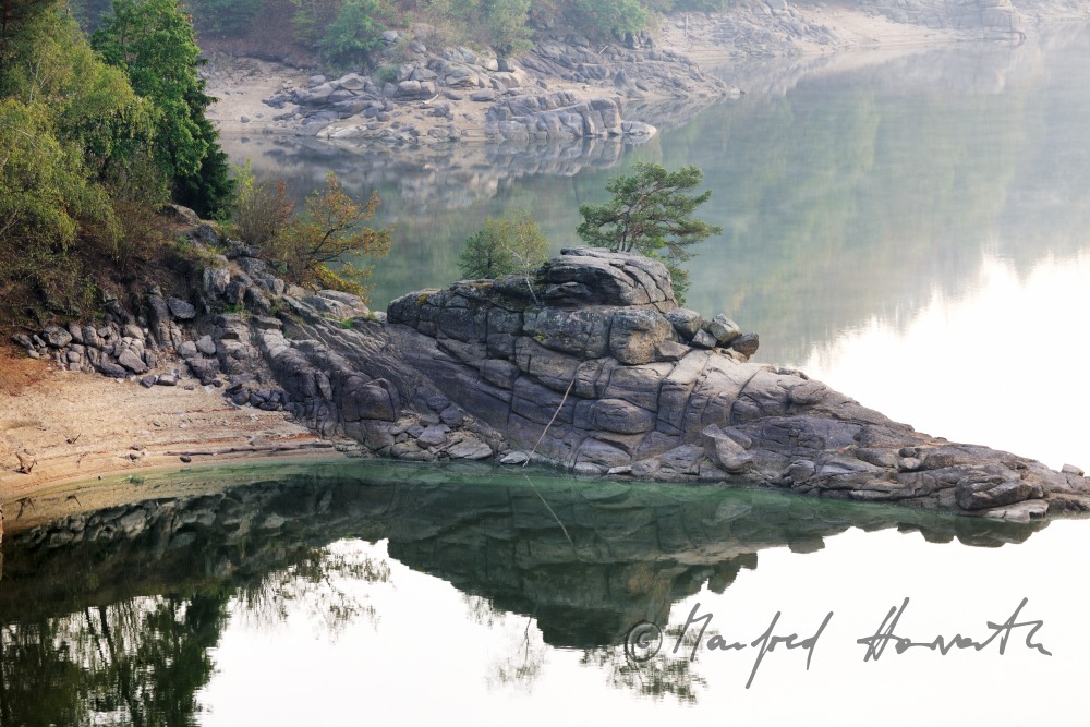 Morgendunst über dem Ottensteiner Stausee