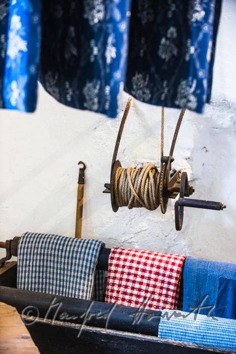 Seilwinde für Indigo-Blaudruck und Stoff-Muster