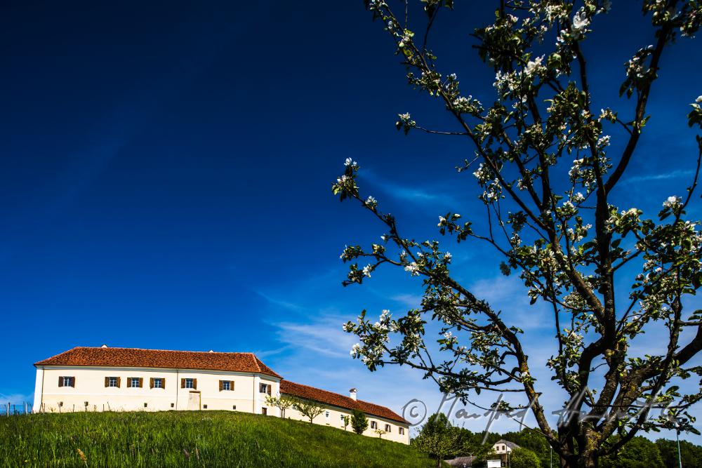 Schloss Tabor auf dem Hügel zum Dreiländereck (B/Slo/Stmk)