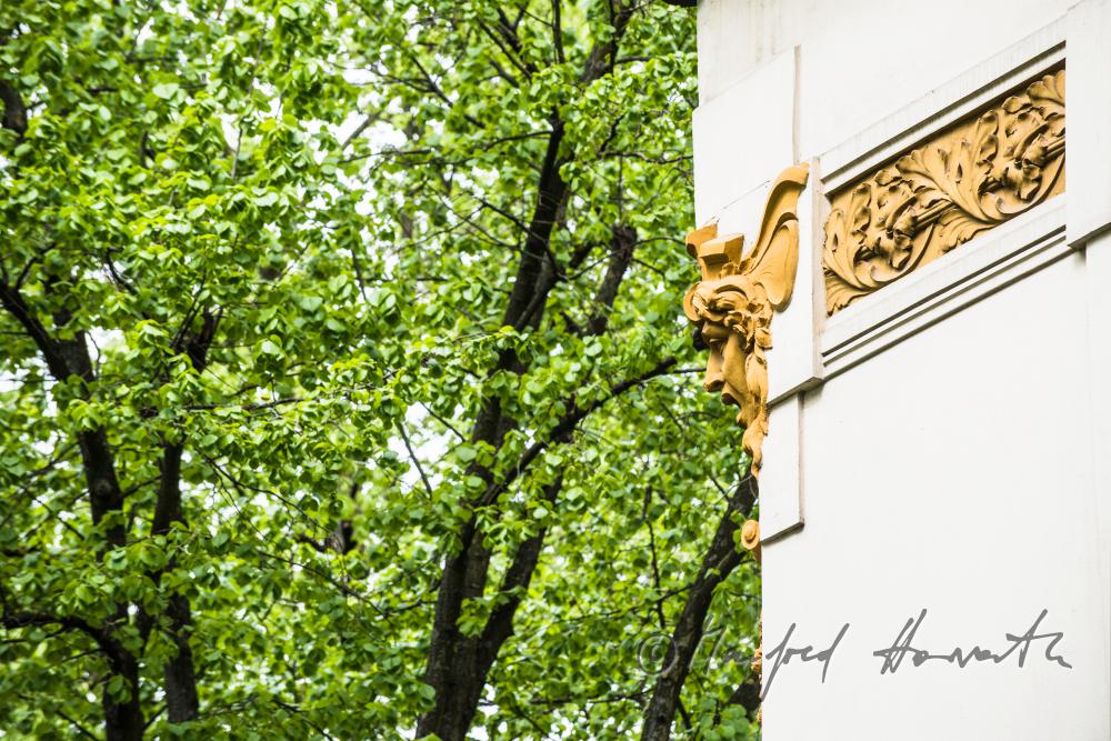 Detail einer Villa in der Belvederegasse